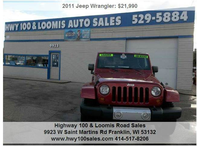 2011 Jeep Wrangler Sahara 4x4 2dr Suv