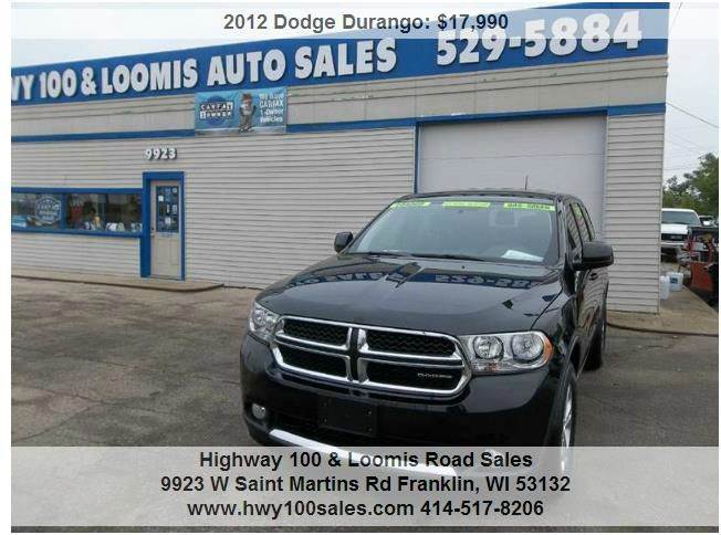 2012 Dodge Durango Sxt Awd 4dr Suv