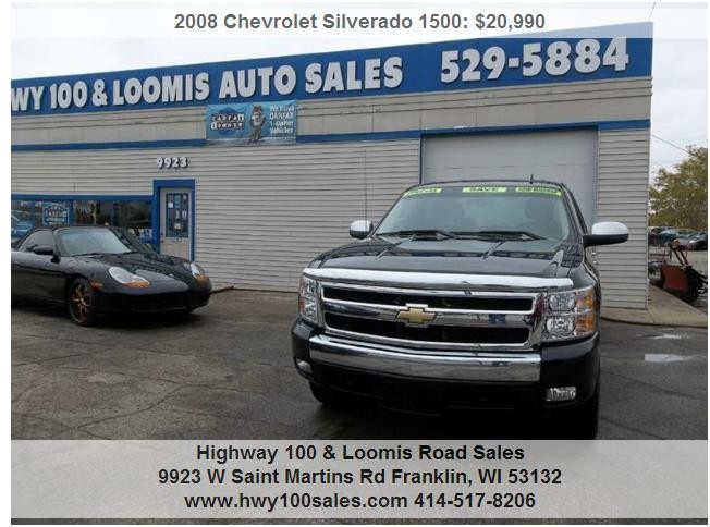 2008 Chevrolet Silverado 1500 Lt1 4wd 4dr Crew Cab 5.8 Ft. Sb