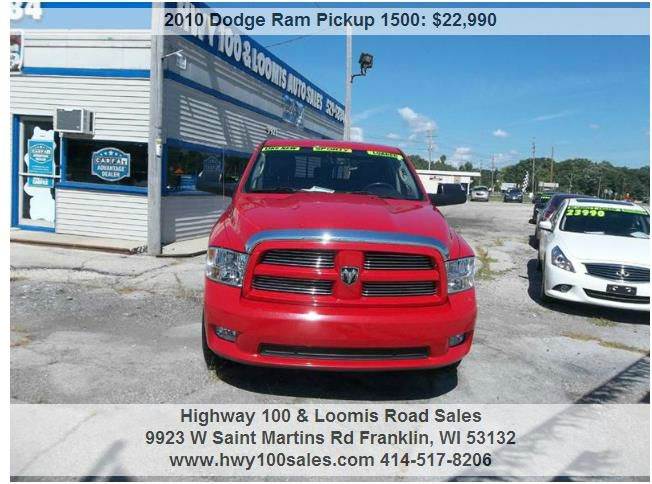 2010 Dodge Ram Pickup 1500 Slt Sport 4x4 4dr Crew Cab 5.5 Ft.