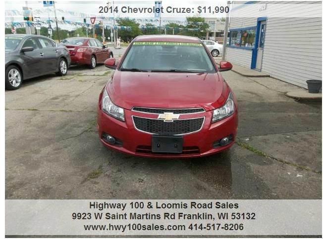 2014 Chevrolet Cruze Ltz Auto 4dr Sedan W/1sj