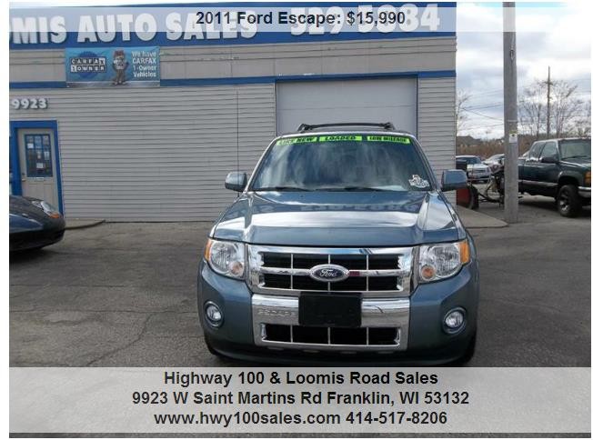 2011 Ford Escape Limited Awd 4dr Suv