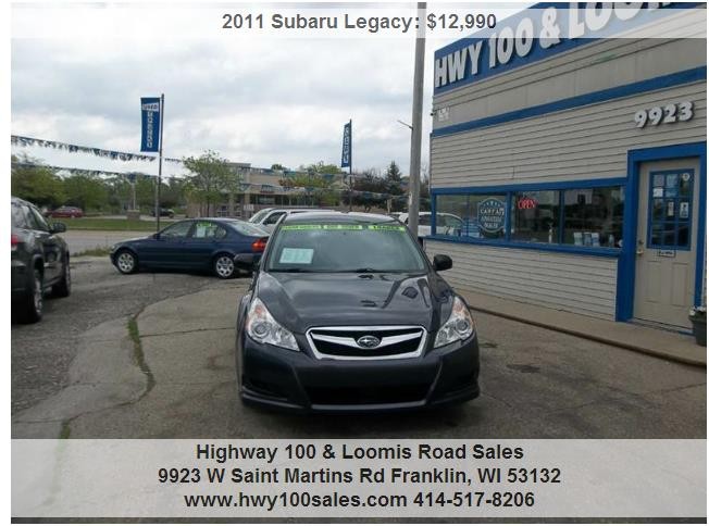 2011 Subaru Legacy 2.5I AWD