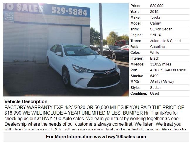 2015 Toyota Camry