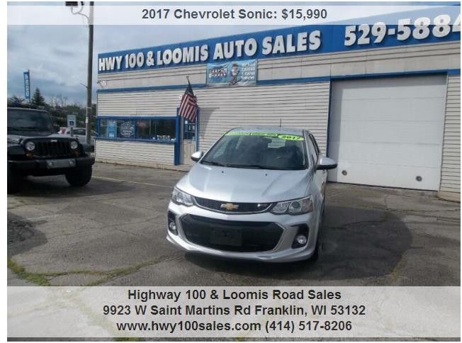 2017 Chevrolet Sonic LT